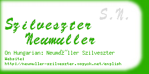 szilveszter neumuller business card